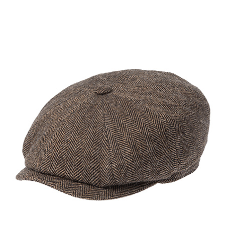 Кепка STETSON арт. 6840514 HATTERAS WOOL HERRINGBONE (коричневый / бежевый)