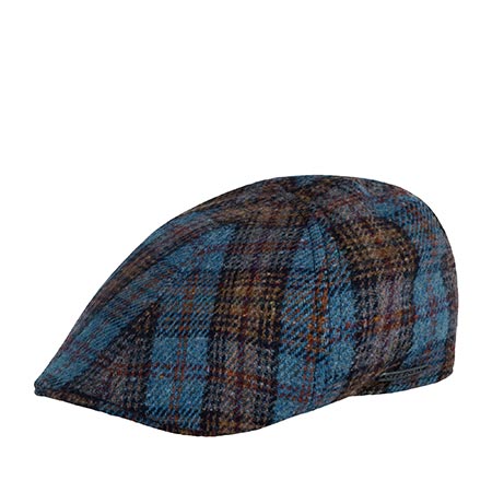 Кепка STETSON арт. 6610203 TEXAS LAMBSWOOL CHECK (синий)