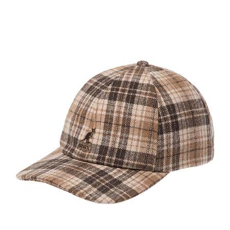Бейсболка KANGOL арт. K5509 Plaid Earflaps Baseball (коричневый / бежевый)