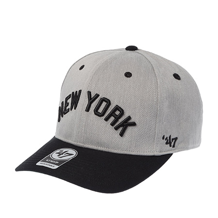 Бейсболка 47 BRAND арт. BCPTN-FLOUT17KHP-GYA11 New York Yankees MLB (светло-серый / черный)