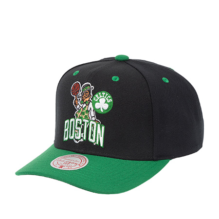 Бейсболка MITCHELL NESS арт. HP8764-BCEBLCK Boston Celtics NBA (черный / зеленый)