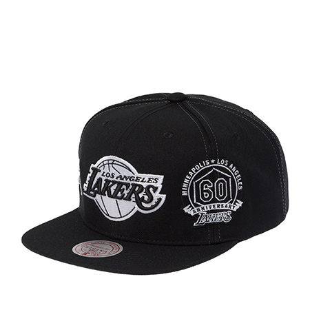 Бейсболка MITCHELL NESS арт. HS12818-LALBLCK Los Angeles Lakers NBA (черный)