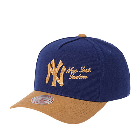 Бейсболка MITCHELL NESS арт. HP16222-NYYBLUE New York Yankees MLB (синий / бежевый)