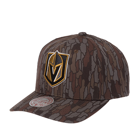 Бейсболка MITCHELL NESS арт. HP15005-VGKCAMO Vegas Golden Knights NHL (серый / коричневый)