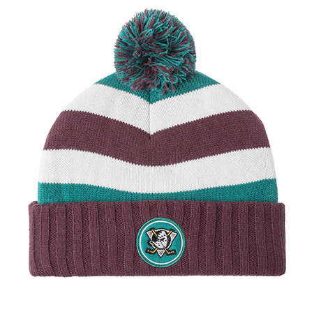 Шапка MITCHELL NESS арт. HK10243-ADUPURP Anaheim Ducks NHL (сливовый / зеленый)