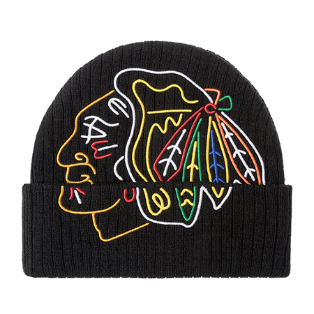 Шапка MITCHELL NESS арт. HK12165-CBHBLCK Chicago Blackhawks NHL (черный)