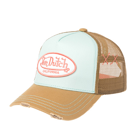Бейсболка VON DUTCH арт. VD/1/CT/USED/11 (мятный / горчичный)