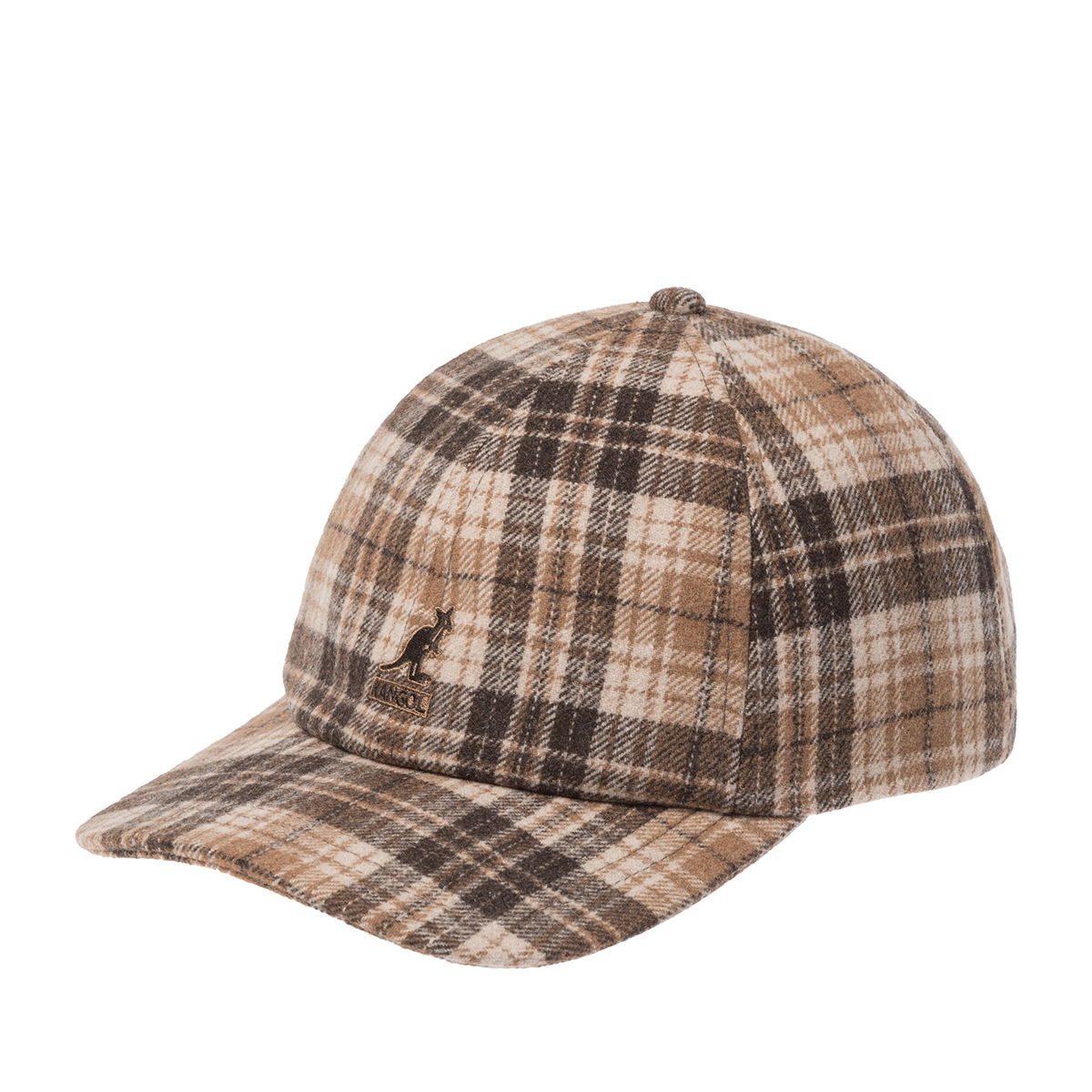 Бейсболка KANGOL арт. K5509 Plaid Earflaps Baseball (коричневый / бежевый)