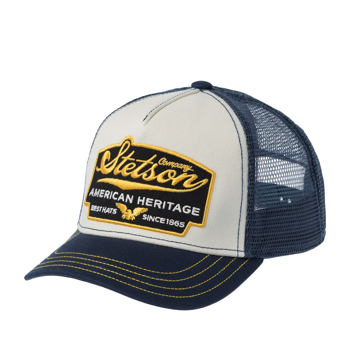 Бейсболка STETSON арт. 7751103K TRUCKER CAP AMERICAN HERITAGE (синий / белый)