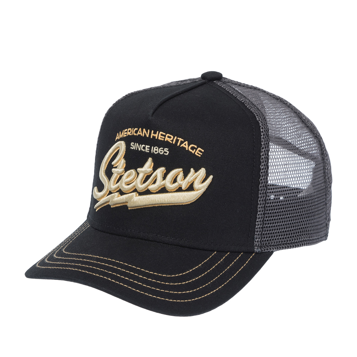 Бейсболка STETSON арт. 7751171K TRUCKER CAP AMERICAN HERITAGE CLASSIC (черный)