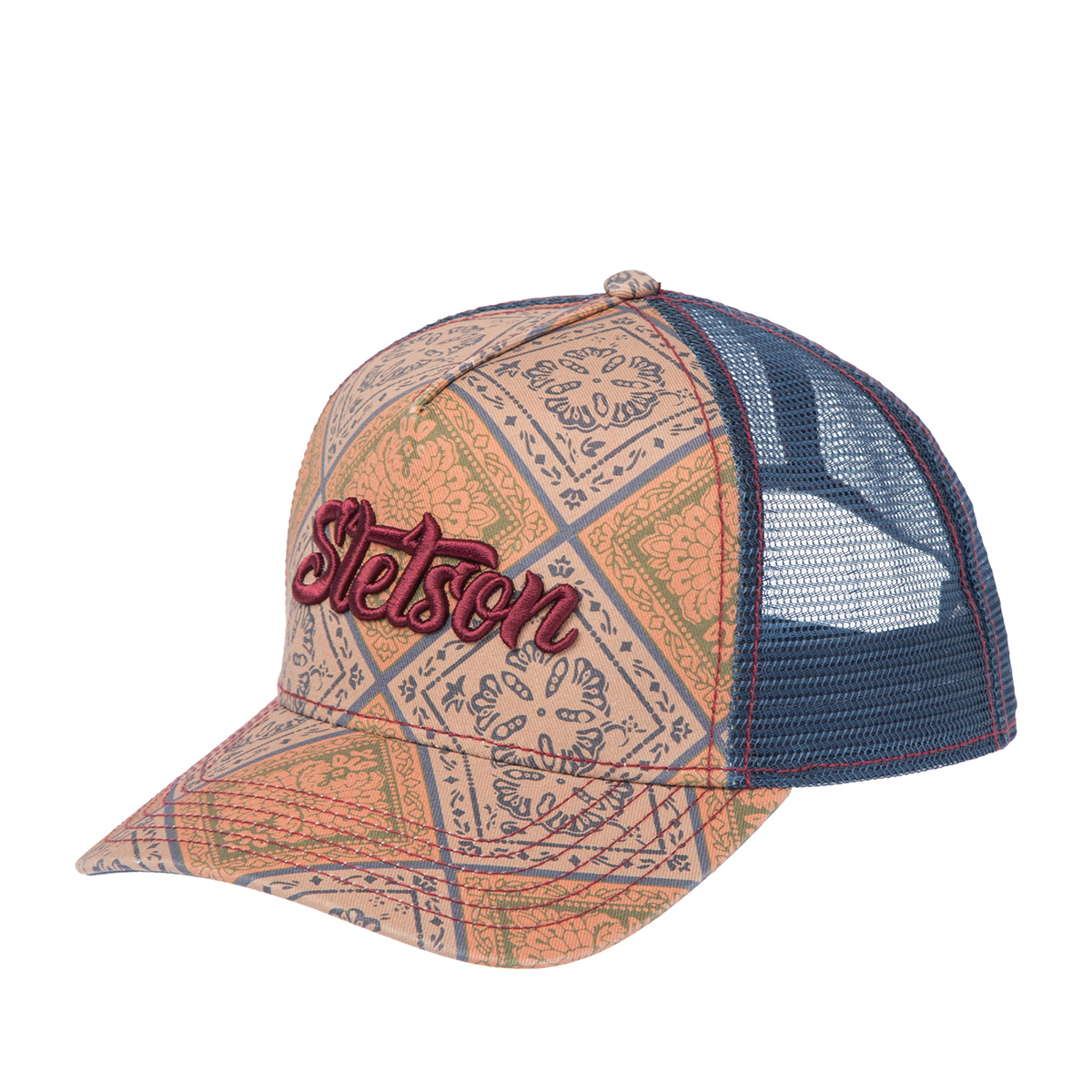 Бейсболка STETSON арт. 7741125 TRUCKER CAP VINTAGE PRINT (светло-коричневый)
