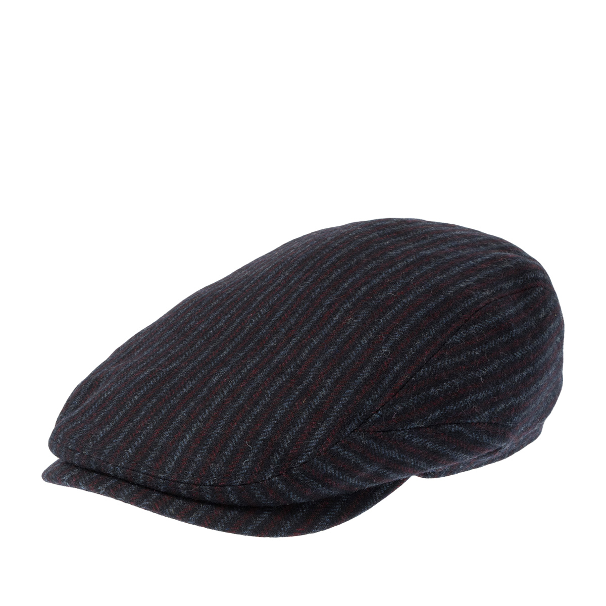 Кепка STETSON арт. 6380705 DRIVER CAP WOOLEN STRIPE (темно-синий / бордовый)