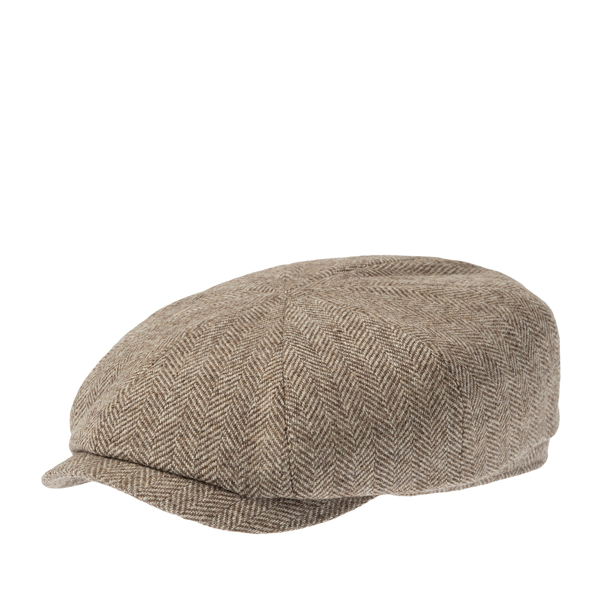 Кепка STETSON арт. 6840534 HATTERAS SUSTAINABLE HERRINGBONE UNDYED WOOL (бежевый / коричневый)