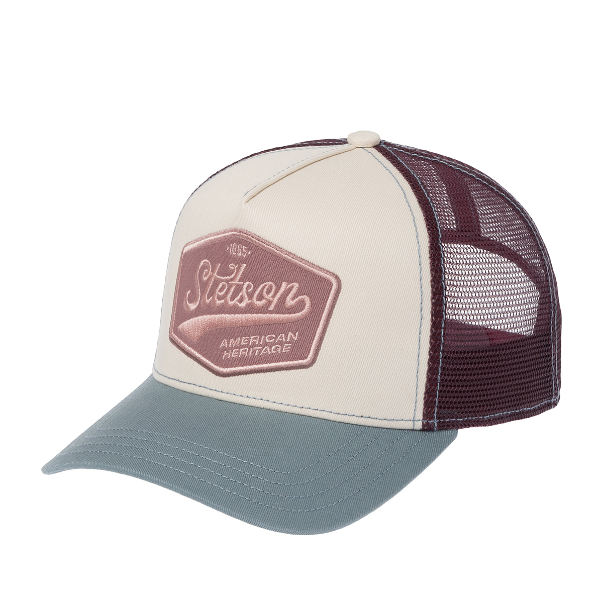 Бейсболка STETSON арт. 7741162 TRUCKER CAP PASTEL (кремовый / голубой)