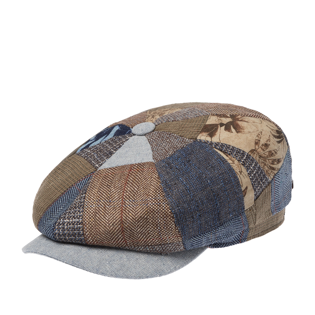 Кепка STETSON арт. 6873902 HATTERAS PATCHWORK BARISTA (коричневый / синий)