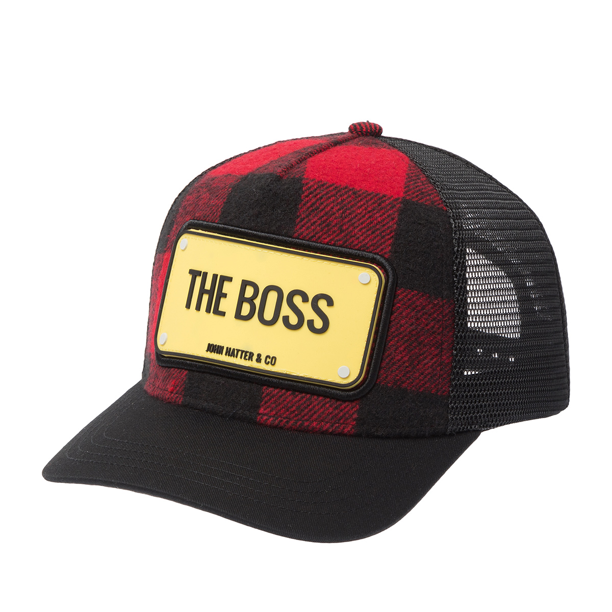 Бейсболка JOHN HATTER арт. R-1126-U00 The Boss Chequered (красный / черный)