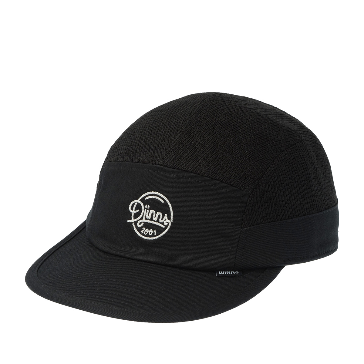 Бейсболка DJINNS арт. 5P Soft Flat Cap Summer Knit (черный)