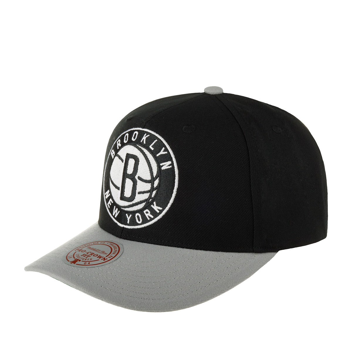 Бейсболка MITCHELL NESS арт. 6HSSSH21399-BNEBKGY Brooklyn Nets NBA (черный / серый)