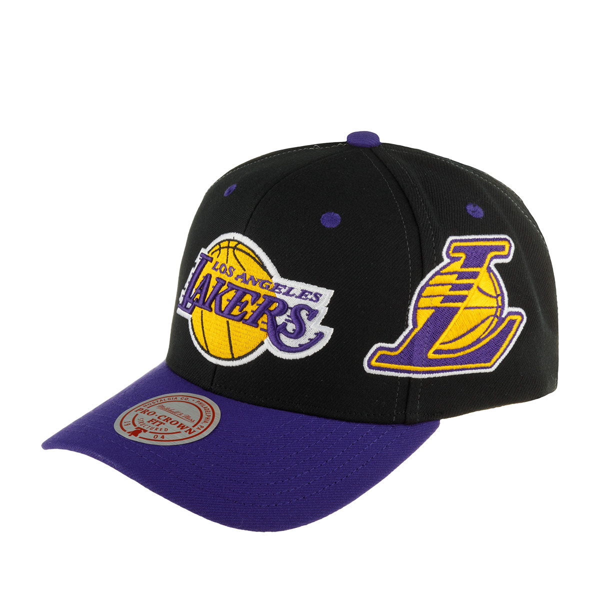 Бейсболка MITCHELL NESS арт. HHSS7310-LALYYPPPBLCK Los Angeles Lakers NBA (черный / фиолетовый)