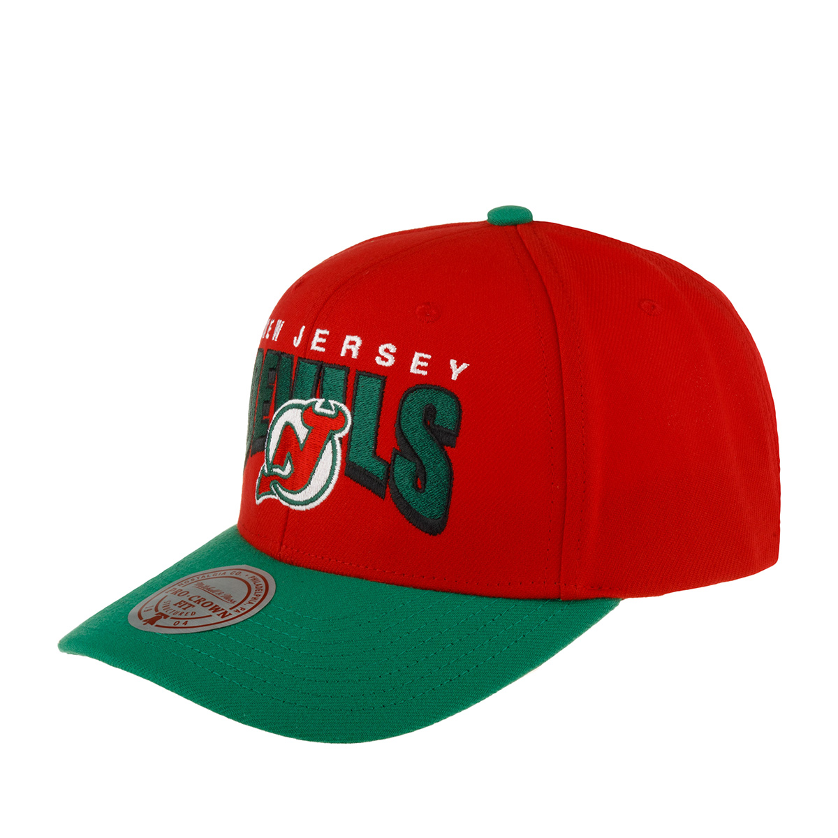 Бейсболка MITCHELL NESS арт. HHSS6643-NJDYYPPPRED1 New Jersey Devils NHL (красный / зеленый)