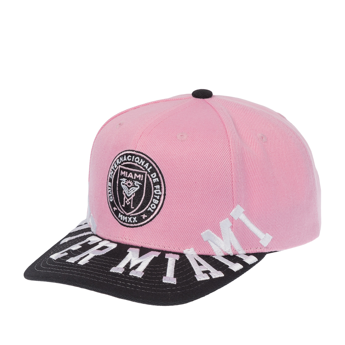 Бейсболка MITCHELL NESS арт. HP10363-IMCPINK Inter Miami CF MLS (розовый / черный)