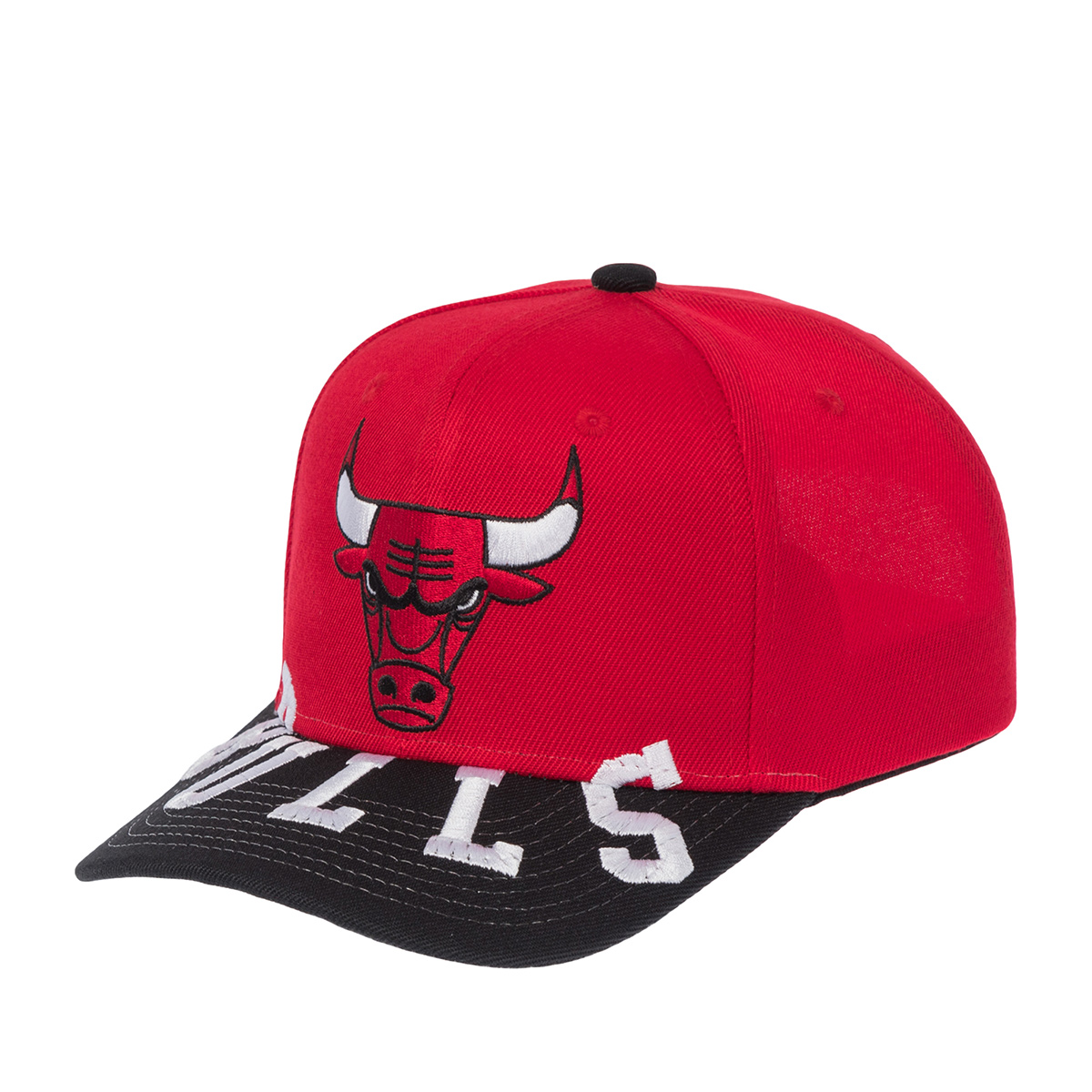 Бейсболка MITCHELL NESS арт. HP10368-CBURED1 Chicago Bulls NBA (красный / черный)
