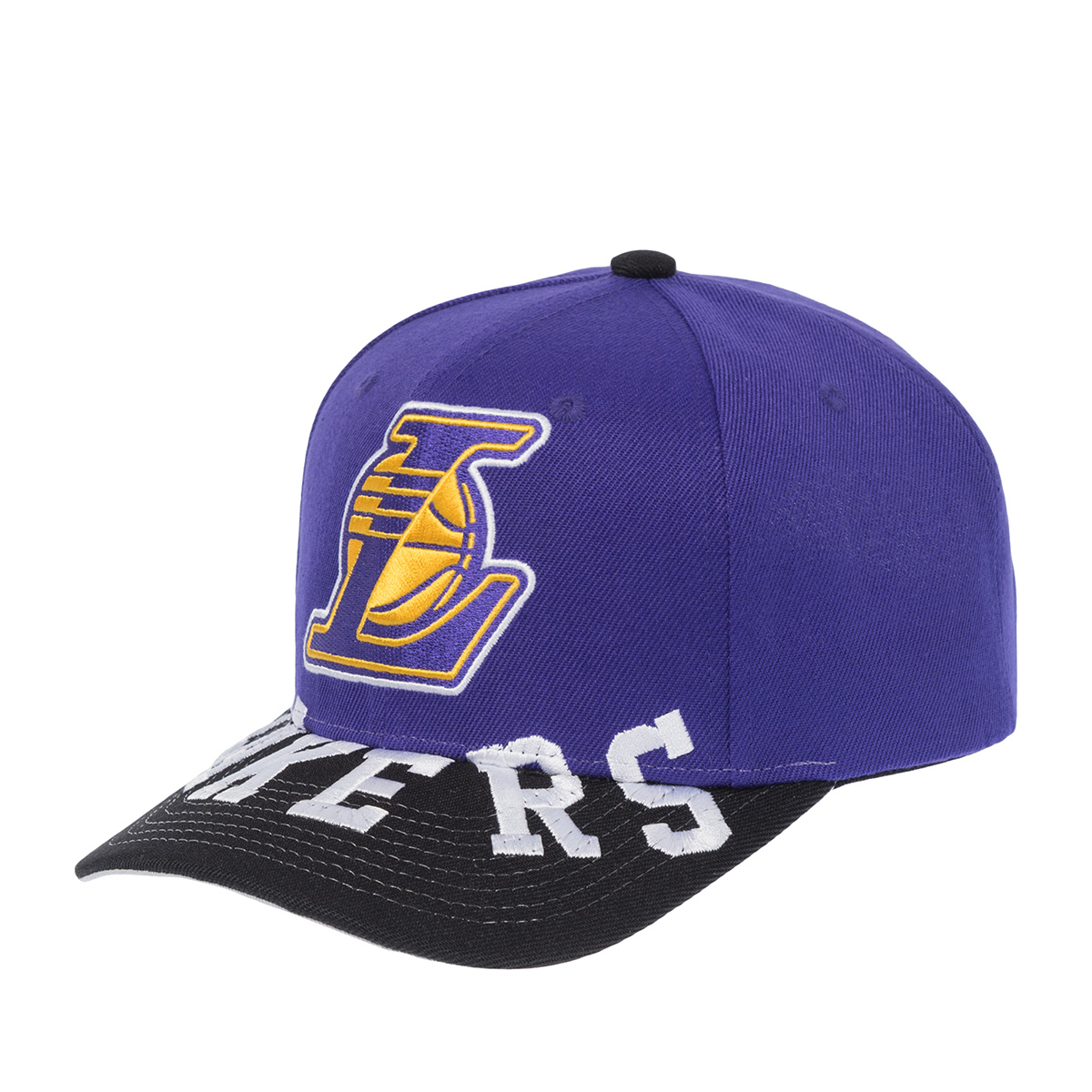 Бейсболка MITCHELL NESS арт. HP10368-LALPURP Los Angeles Lakers NBA (фиолетовый / черный)