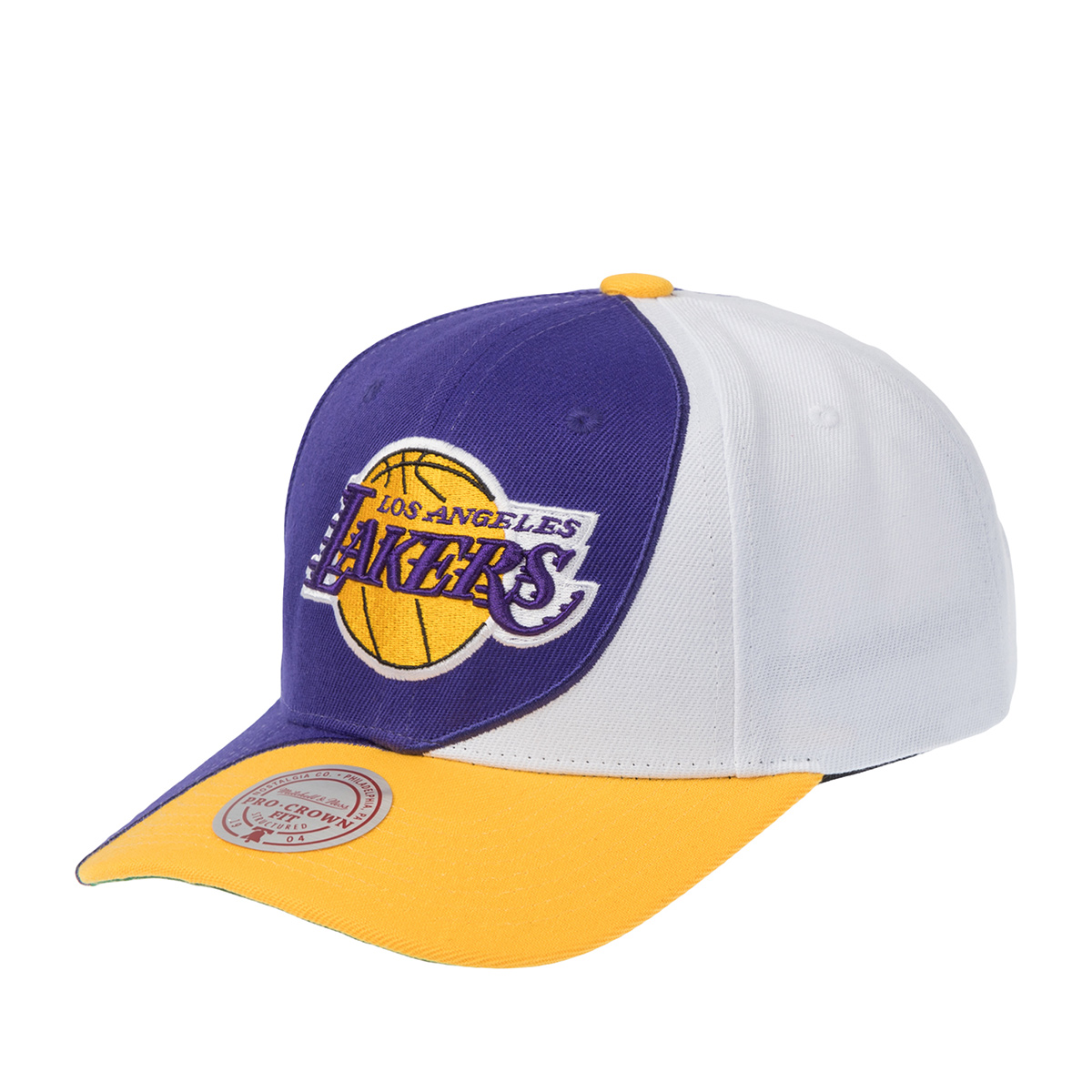 Бейсболка MITCHELL NESS арт. HP10392-LALPURP Los Angeles Lakers NBA (фиолетовый / желтый)