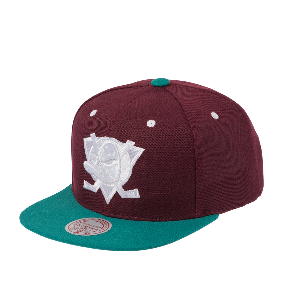 Бейсболка MITCHELL NESS арт. HS11181-ADUPURP Anaheim Ducks NHL (бордовый / бирюзовый)