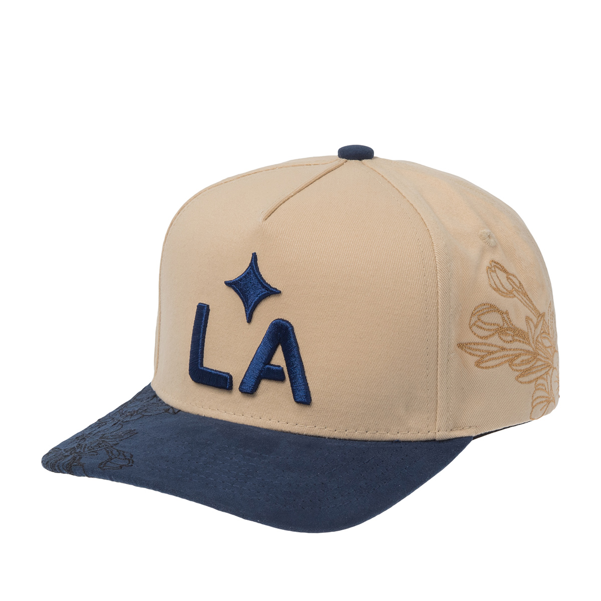 Бейсболка MITCHELL NESS арт. HP12998-LAGCREA Los Angeles Galaxy MLS (кремовый / синий)