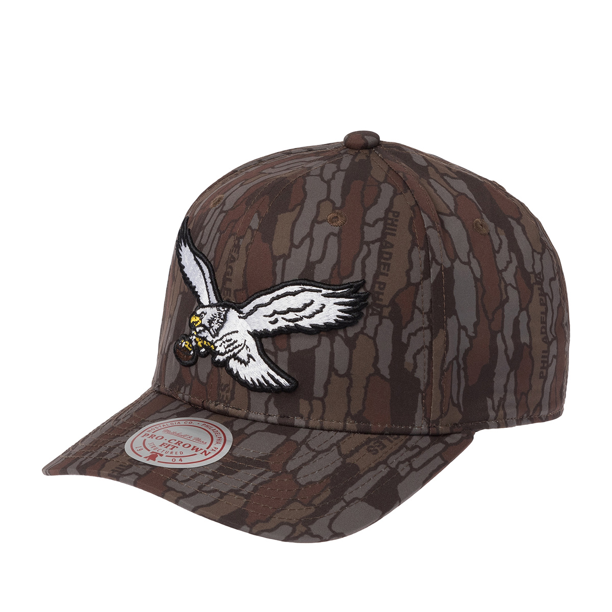 Бейсболка MITCHELL NESS арт. HP14949-PEACAMO Philadelphia Eagles NFL (серый / коричневый)