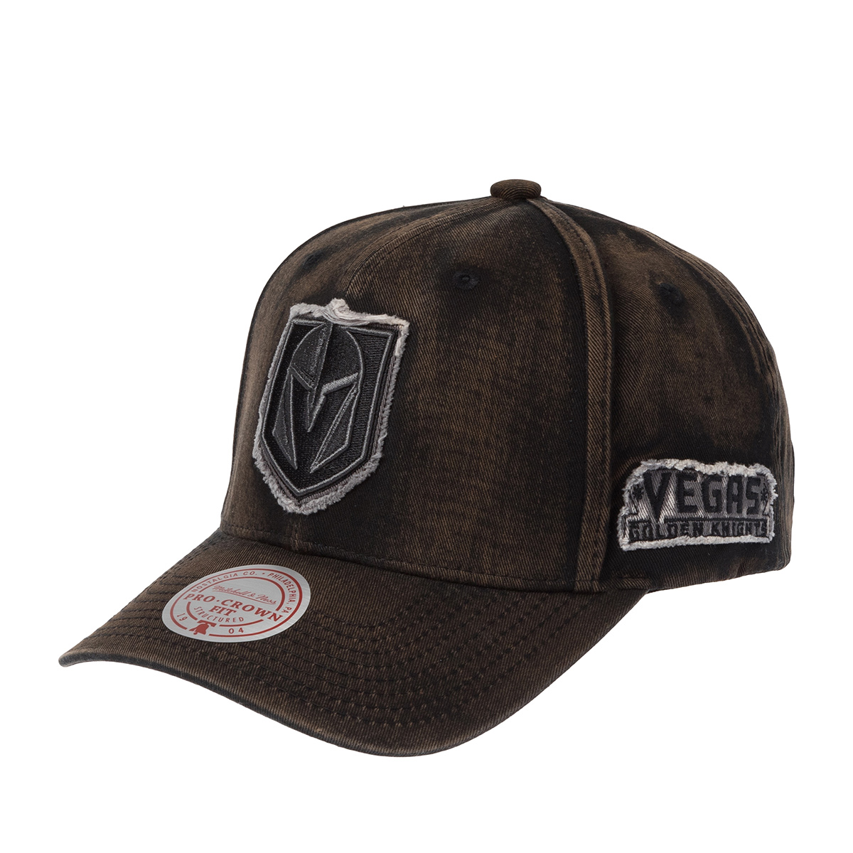 Бейсболка MITCHELL NESS арт. HP12808-VGKBLCK Vegas Golden Knights NHL (черный / бежевый)