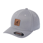 Бейсболка KANGOL арт. K5441 Leather Patch Flexfit Baseball (светло-серый)