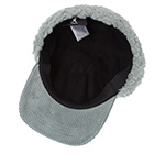 Бейсболка KANGOL арт. K5470 Cozy Cord Earflap Baseball (серый / мятный)