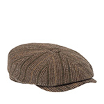 Кепка STETSON арт. 6870702 HATTERAS HERRINGBONE VIRGIN WOOL (оливковый / бежевый)
