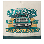 Бейсболка STETSON арт. 7761164K TRUCKER CAP KEEP ON TRUCKING (зеленый / бежевый)