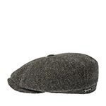 Кепка STETSON арт. 6840544 HATTERAS HERRINGBONE HARRIS TWEED GARAGE THEME (оливковый / черный)