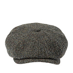 Кепка STETSON арт. 6840544 HATTERAS HERRINGBONE HARRIS TWEED GARAGE THEME (оливковый / черный)
