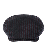 Кепка STETSON арт. 6380705 DRIVER CAP WOOLEN STRIPE (темно-синий / бордовый)