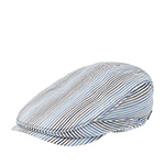Кепка STETSON арт. 6383706 DRIVER CAP LINEN/SILK STRIPE (синий / белый / коричневый)