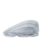 Кепка STETSON арт. 6383706 DRIVER CAP LINEN/SILK STRIPE (синий / белый / коричневый)