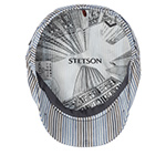 Кепка STETSON арт. 6383706 DRIVER CAP LINEN/SILK STRIPE (синий / белый / коричневый)