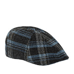 Кепка STETSON арт. 6610318 TEXAS SHADOW PLAID (голубой / черный)