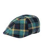 Кепка STETSON арт. 6610323 TEXAS CHECK WOOL (бирюзовый / синий / желтый)