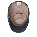 Кепка STETSON арт. 6610323 TEXAS CHECK WOOL (бирюзовый / синий / желтый)