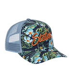 Бейсболка STETSON арт. 7741155 TRUCKER CAP HAWAII FLOWER (темно-синий / зеленый)