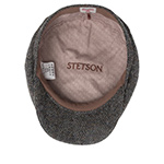 Кепка STETSON арт. 6840545 HATTERAS HERRINGBONE HARRIS TWEED (черный / оливковый)