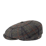 Кепка STETSON арт. 6870305 HATTERAS CHECK HARRIS TWEED (серый / оранжевый)