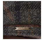 Кепка STETSON арт. 6870305 HATTERAS CHECK HARRIS TWEED (серый / оранжевый)