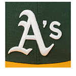 Бейсболка 47 BRAND арт. B-SRSTT18WBP-DGC Oakland Athletics MLB (зеленый / желтый)